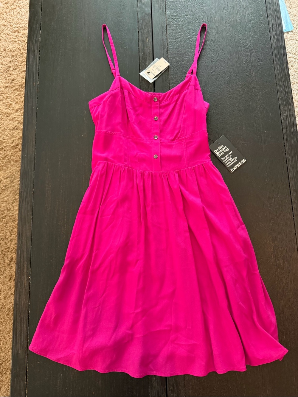 Express Hot Pink Spaghetti Strap Sundress